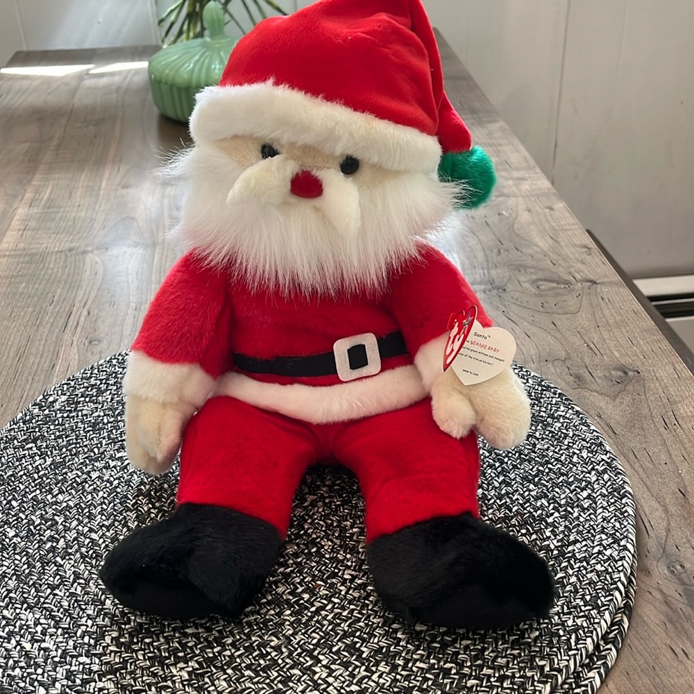 Santa Beanie Buddy Vintage TY 2000 with Original Tags Large and Like New